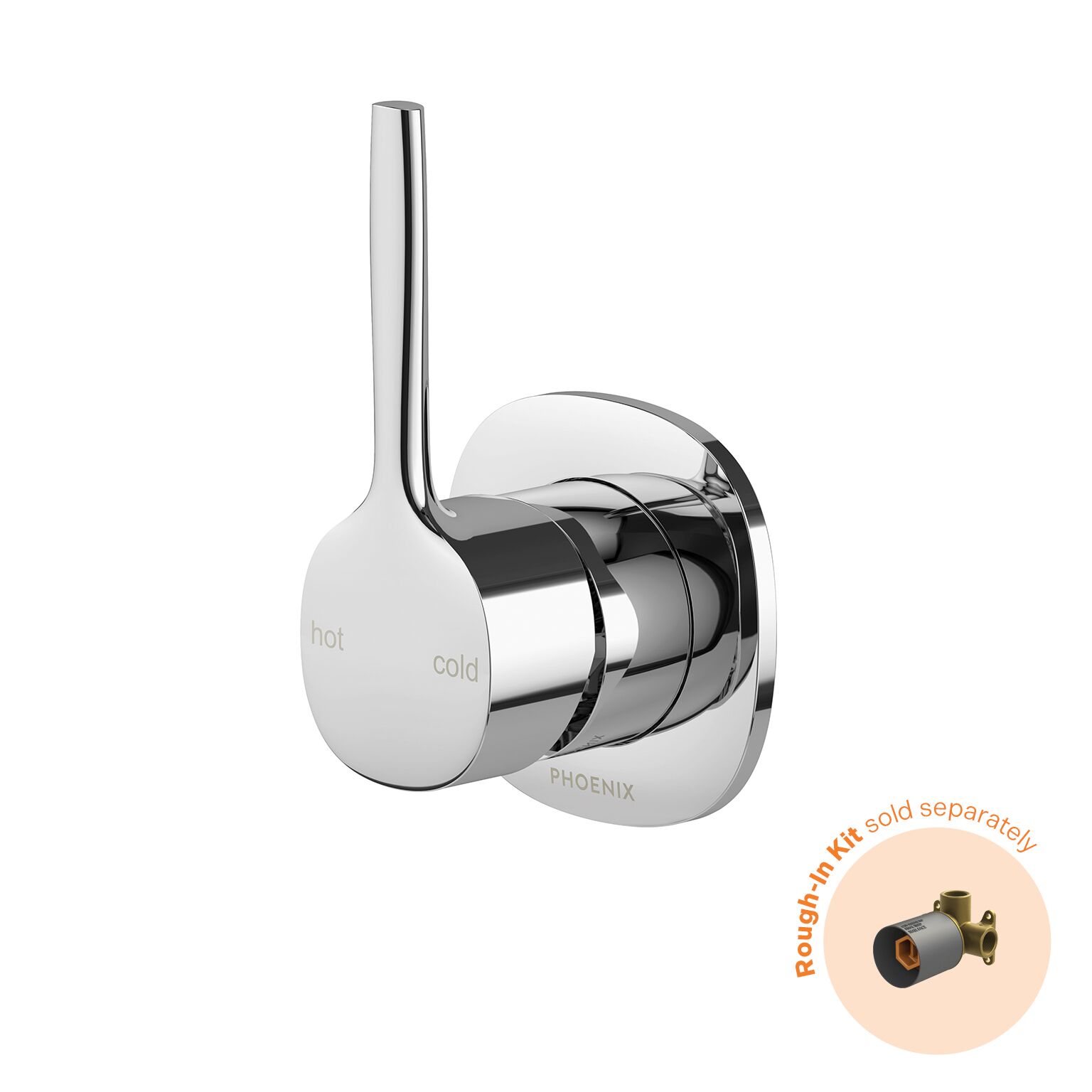 Phoenix Vask SwitchMix Shower / Wall Mixer Pin Up Fit-Off Kit Chrome | QA Bathrooms