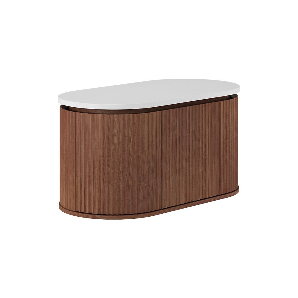 Fienza Empire Pill Walnut Wall-Hung Cabinet 900mm | QA Bathrooms