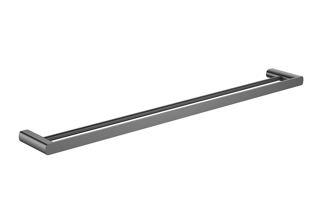 Millennium Glama 800mm Double Towel Rail Gun Metal | QA Bathrooms