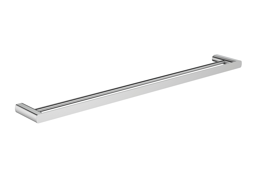 Millennium Glama 800mm Double Towel Rail Brushed Nickel | QA Bathrooms