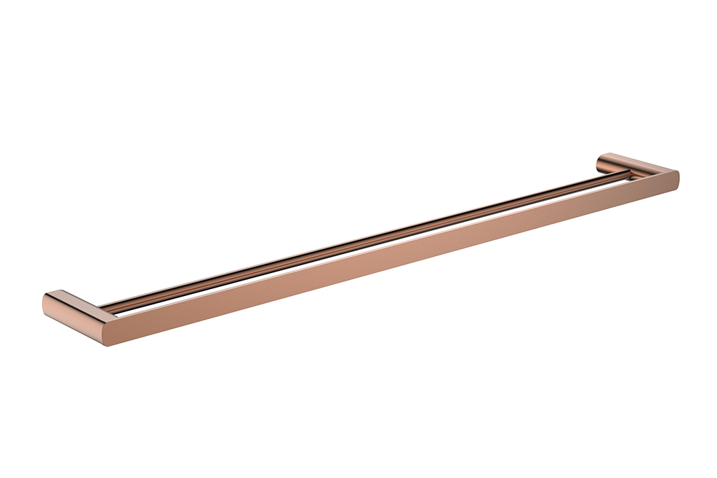 Millennium Glama 800mm Double Towel Rail Rosa | QA Bathrooms