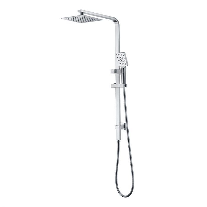 Multifunction Square Sliding Shower With Overhead Rain Shower