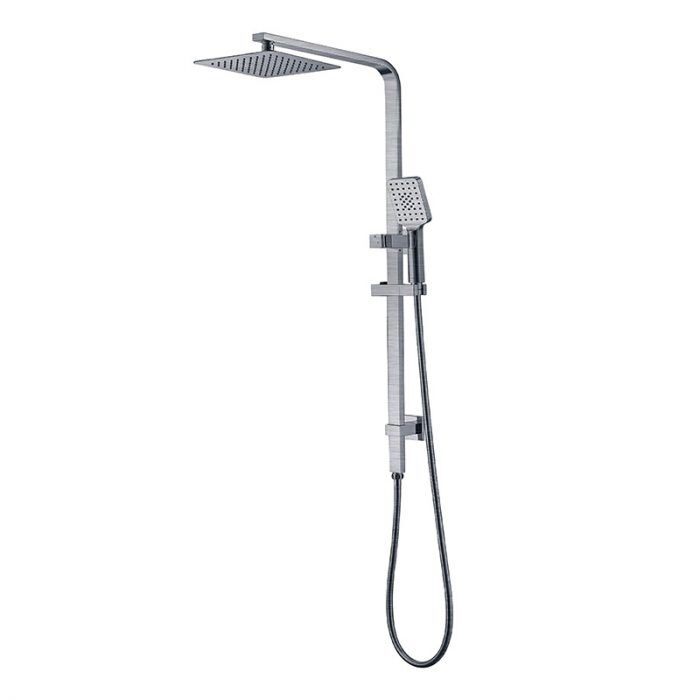 Multifunction Square Sliding Shower With Overhead Rain Shower
