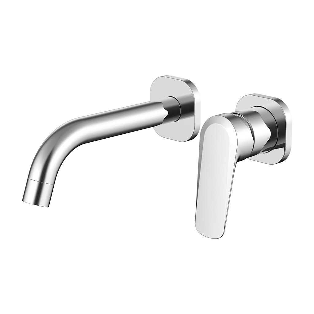 Millennium Glama Wall Basin Mixer Trim Kit Square Plates Chrome | QA Bathrooms