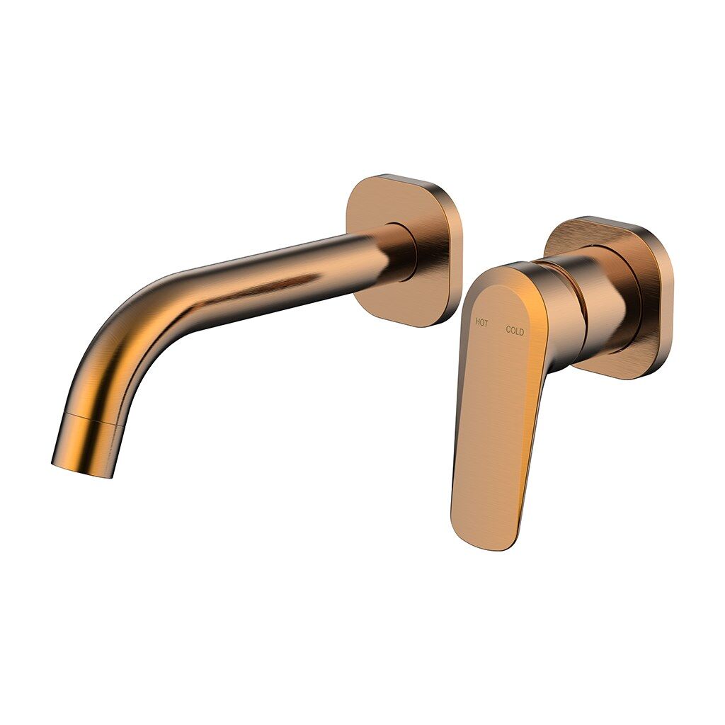 Millennium Glama Wall Basin Mixer Trim Kit Square Plates Rosa | QA Bathrooms