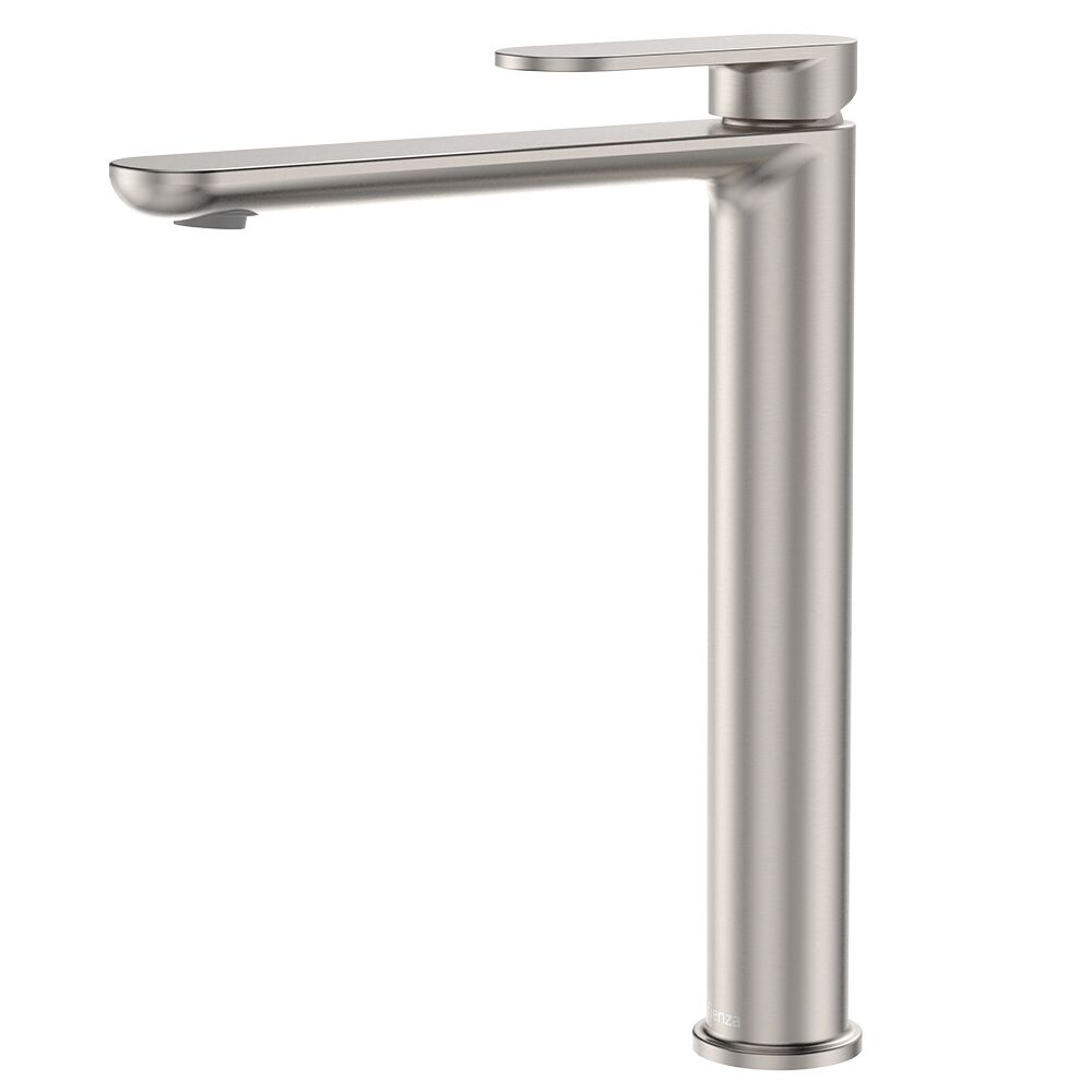 Fienza Empire Slim Tall Basin Mixer, Cold Start in Brushed Nickel
